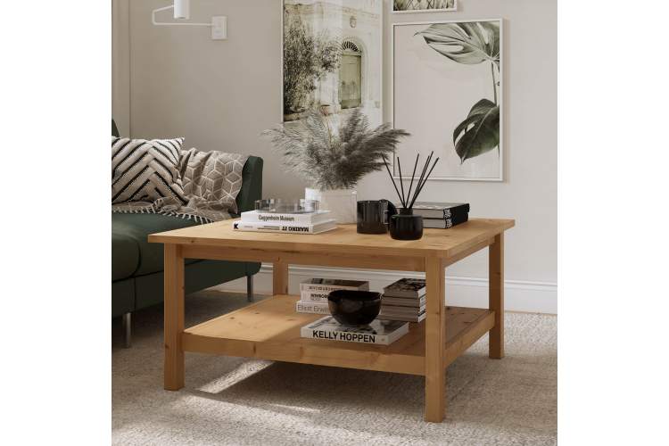 Журнальный стол КЫМОР 90х90 Светло-коричневый-3