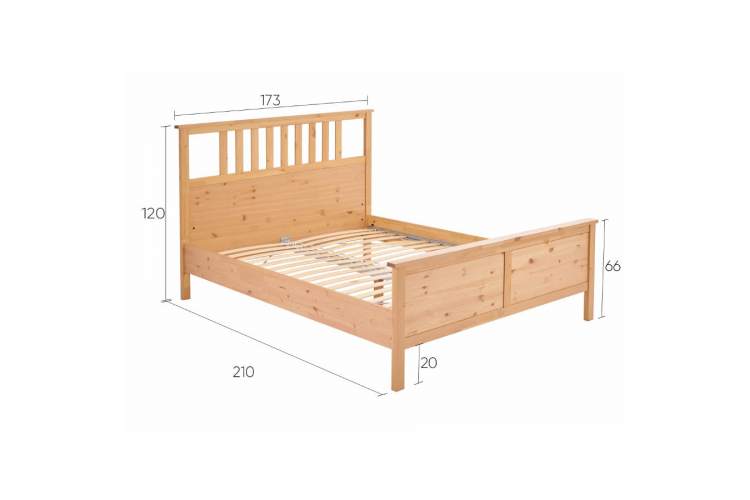 Кровать КЫМОР 160x200 Светло-коричневый-12