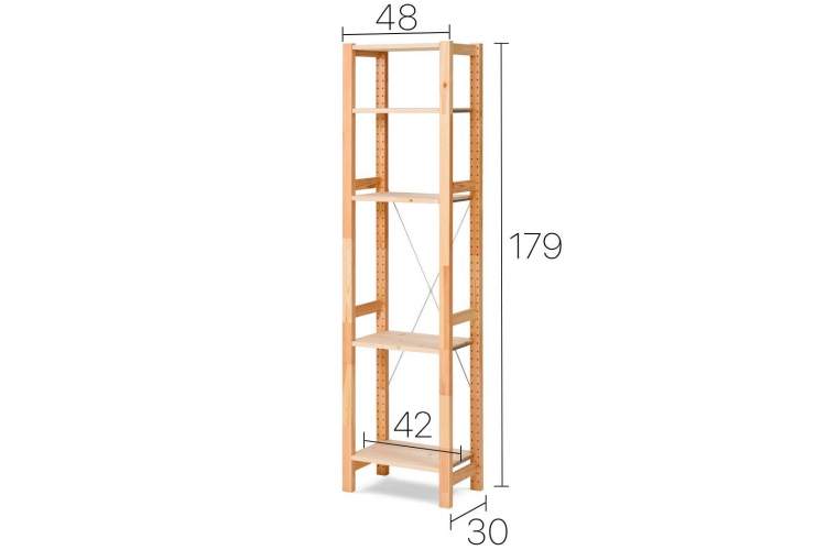 Этажерка УДОРА 5 полок 49х179х30 Без отделки-12