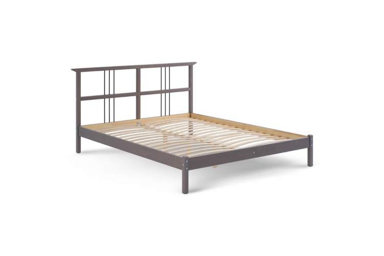 Кровать ВОЙВЫВ 160x200 Серо-коричневый-5