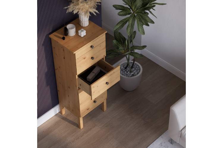 Комод ТИРАНА 5 ящиков 48 Светло-коричневый-4