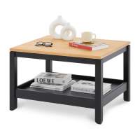 Журнальный стол КОДЗУВ 75x60 Черный/Светло-коричневый