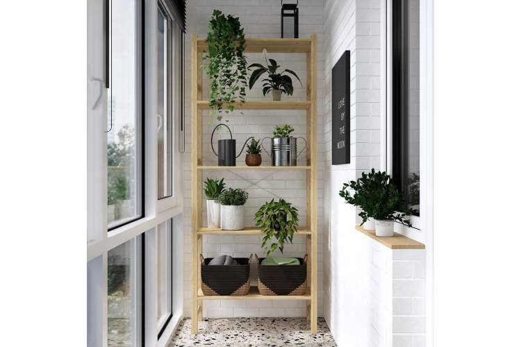 Этажерка УДОРА 5 полок 89х210х30 Без отделки-2