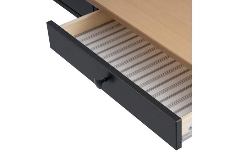 Письменный стол КЫМОР 121x47 Черный/Светло-коричневый-10