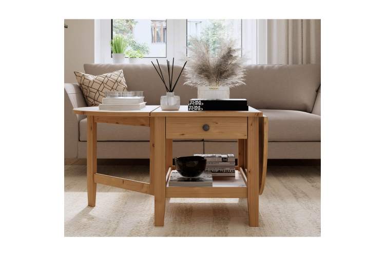Журнальный стол ВУХТЫМ с ящиком 140х65 Светло-коричневый-3