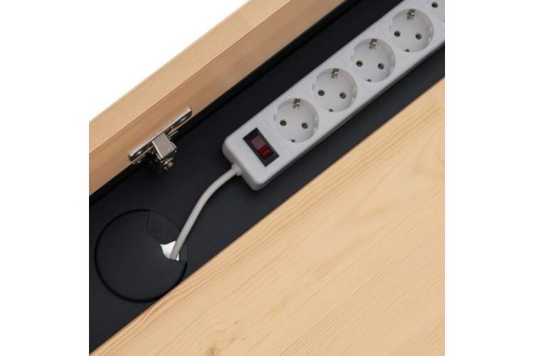 Письменный стол КЫМОР 121x47 Черный/Светло-коричневый-11