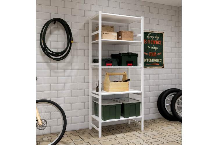 Этажерка УДОРА 5 полок 89х210х50 Белый-2