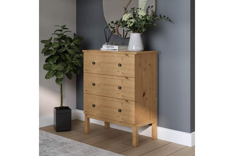 Комод ТИРАНА 3 ящика Светло-коричневый-2