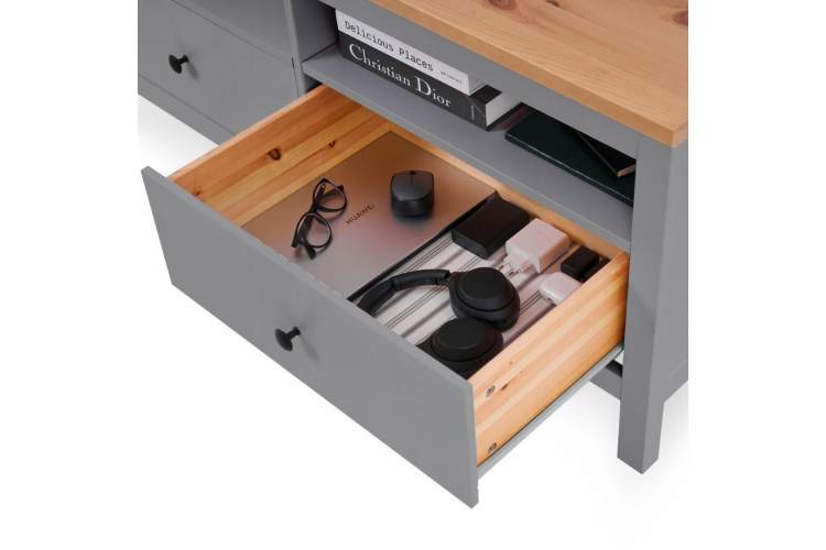 ТВ-тумба КЫМОР 124 Серый/Светло-коричневый-6