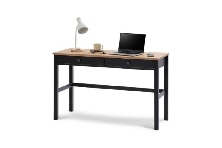 Письменный стол КЫМОР 121x47 Черный/Светло-коричневый