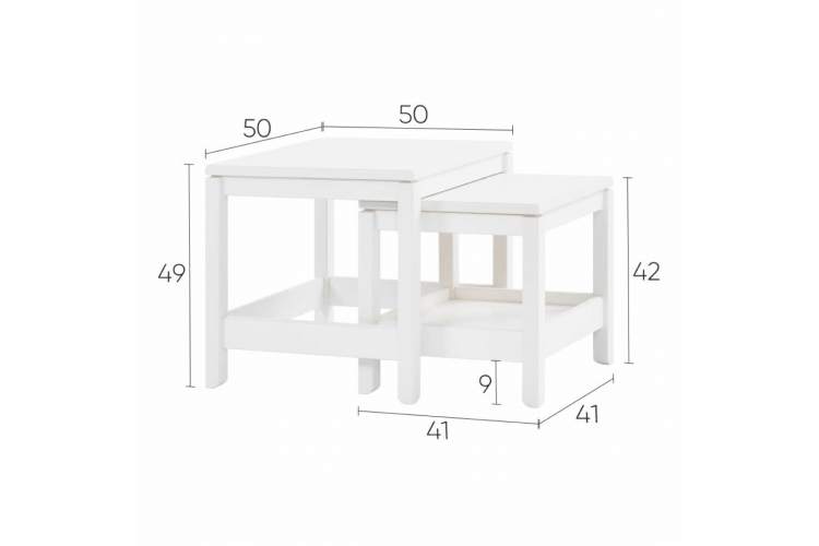 Комплект столиков КОДЗУВ Белый-12