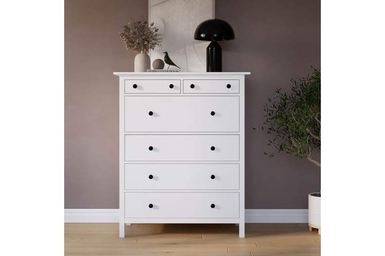 Комод КЫМОР 6 ящиков Белый-2