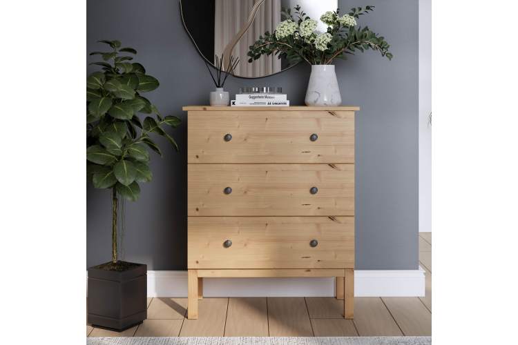 Комод ТИРАНА 3 ящика Светло-коричневый-3