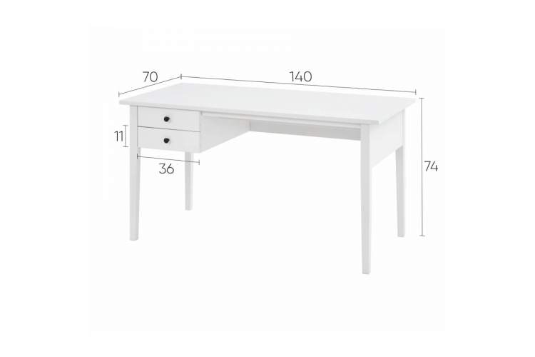 Письменный стол ВУХТЫМ 140x70 Белый-15