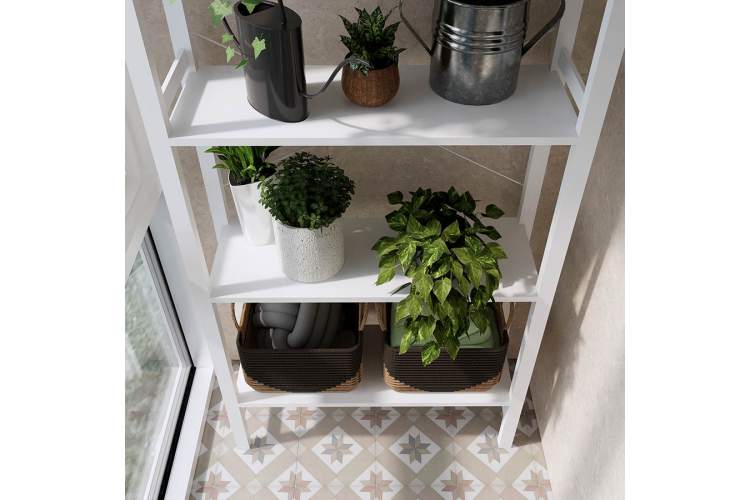 Этажерка УДОРА 5 полок 89х210х30 Белый-3