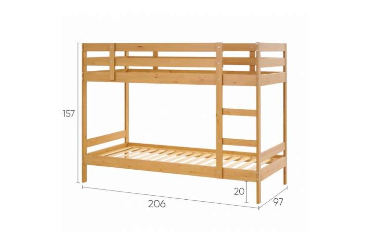 Двухъярусная кровать ОШ 90x200 Светло-коричневый-13