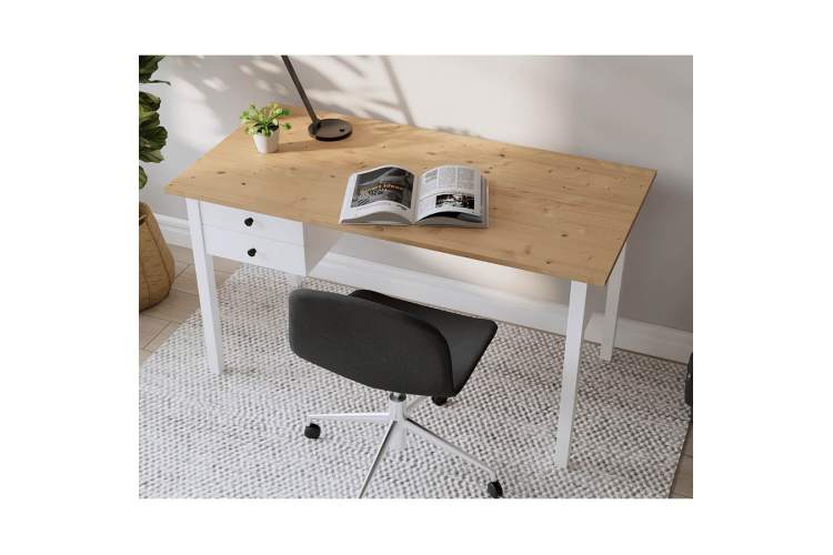 Письменный стол ВУХТЫМ 140x70 Белый/Светло-коричневый-4