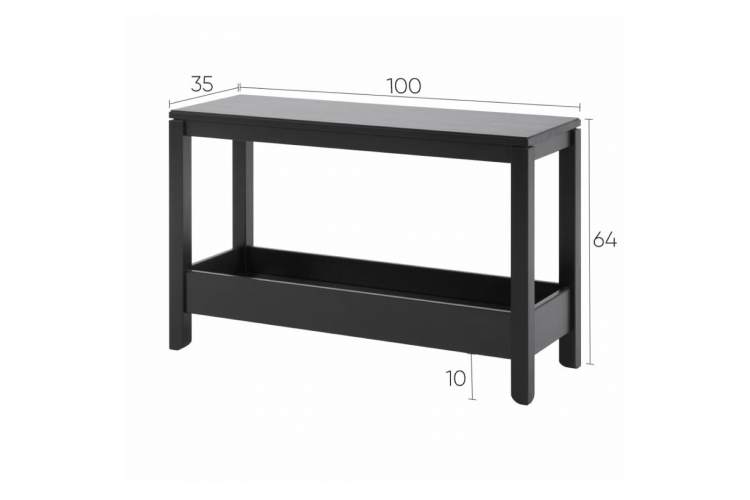 Консольный стол КОДЗУВ 100x35 Черный-11