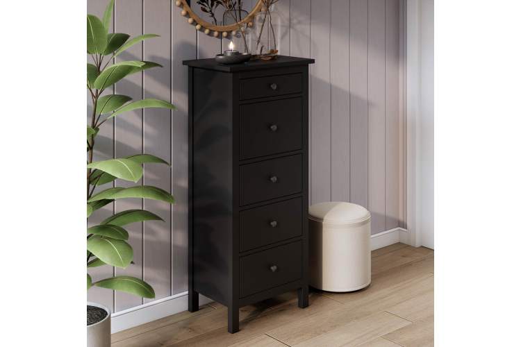 Комод КЫМОР 5 ящиков Черный-2