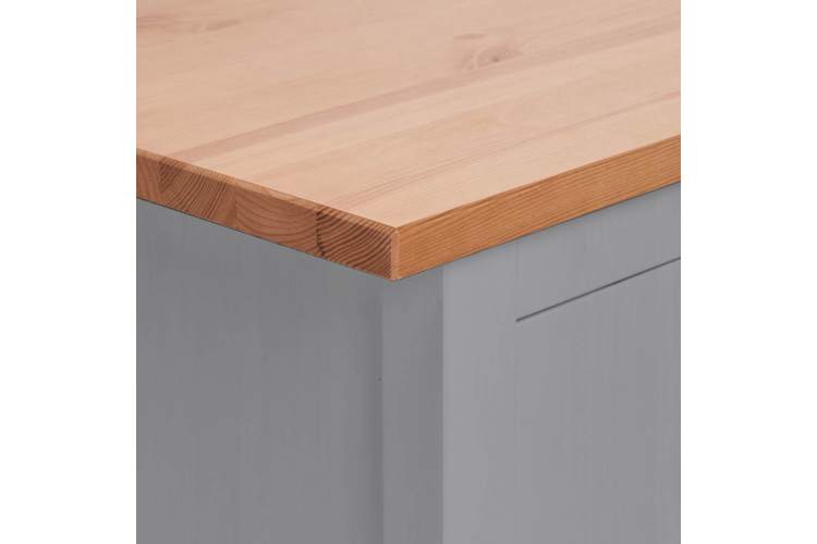 Комод КЫМОР 3 ящика МИНИ Серый/Светло-коричневый-3
