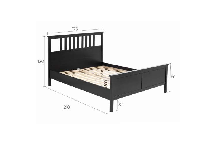 Кровать КЫМОР 160x200 Черный-11