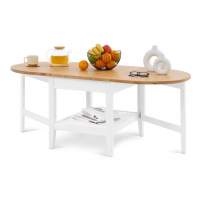 Журнальный стол ВУХТЫМ 140х65 Белый/Светло-коричневый