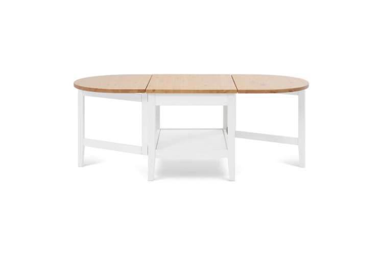 Журнальный стол ВУХТЫМ 140х65 Белый/Светло-коричневый-6