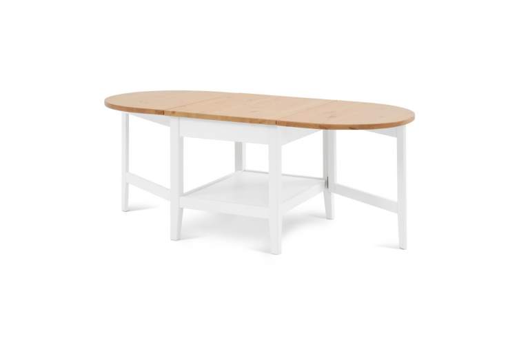 Журнальный стол ВУХТЫМ 140х65 Белый/Светло-коричневый-5