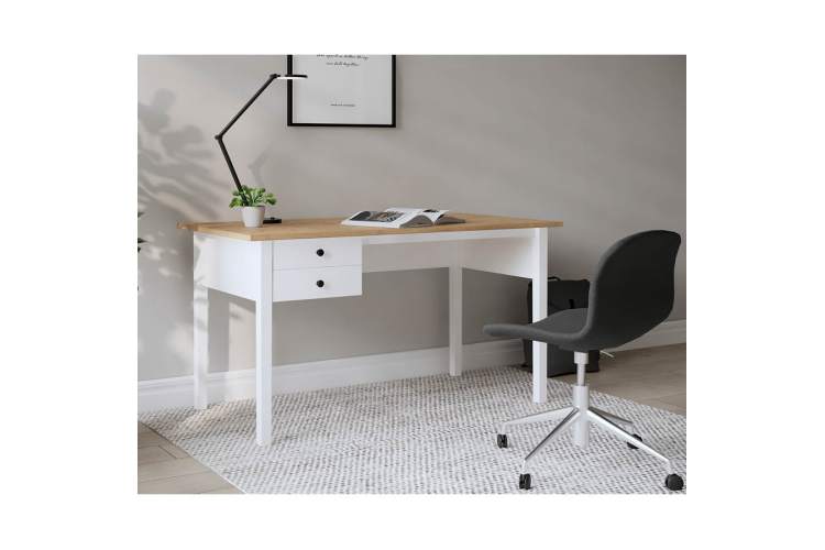 Письменный стол ВУХТЫМ 140x70 Белый/Светло-коричневый-2