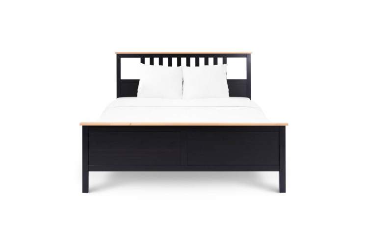 Кровать КЫМОР 180x200 Черный/Светло-коричневый-1
