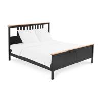 Кровать КЫМОР 180x200 Черный/Светло-коричневый