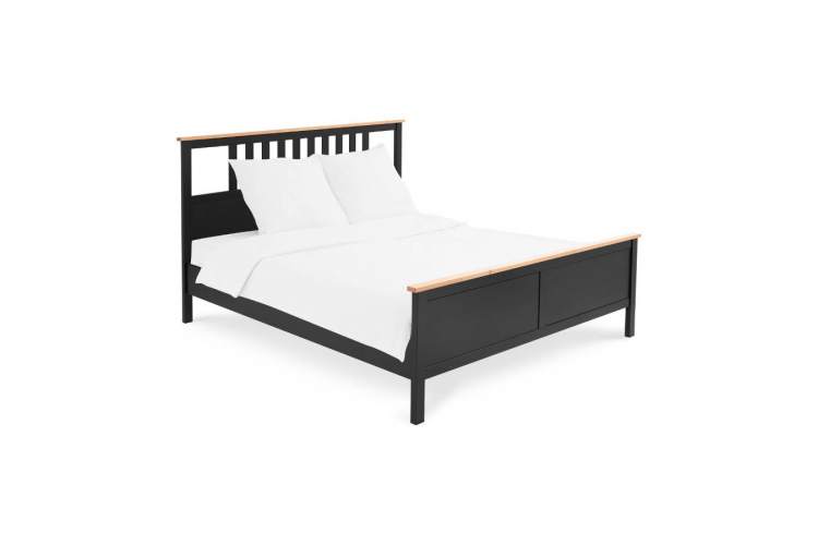 Кровать КЫМОР 180x200 Черный/Светло-коричневый