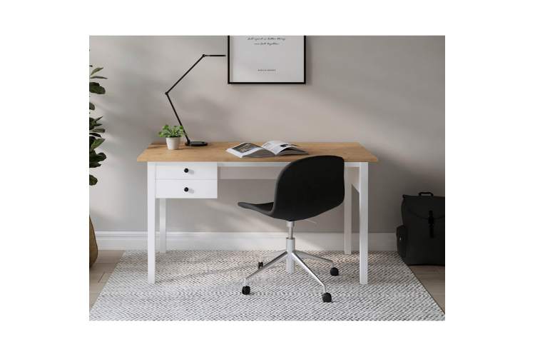 Письменный стол ВУХТЫМ 140x70 Белый/Светло-коричневый-3