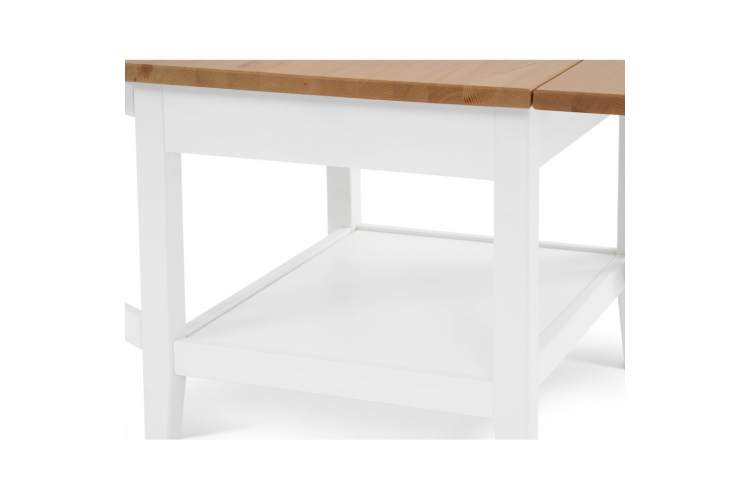 Журнальный стол ВУХТЫМ 140х65 Белый/Светло-коричневый-13