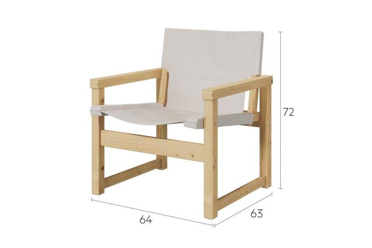 Кресло ВЫЛЬГОРТ Прозрачный лак-11