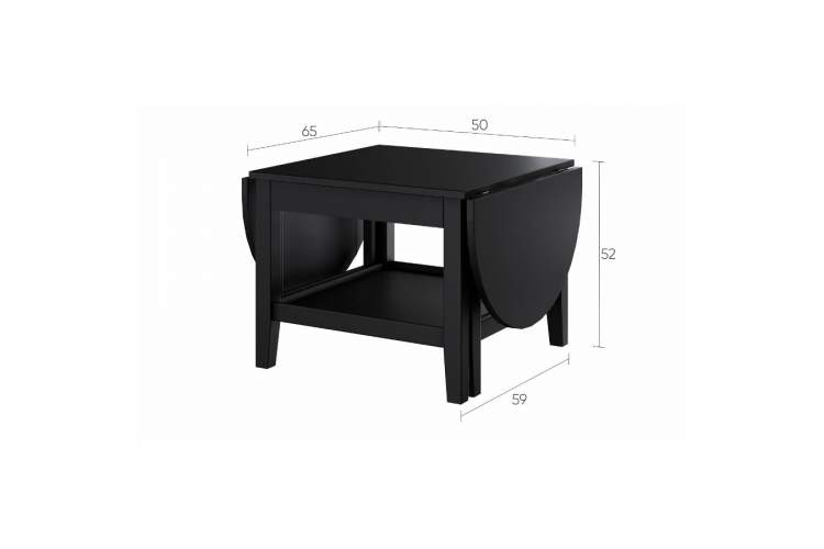 Журнальный стол ВУХТЫМ 140х65 Черный-15
