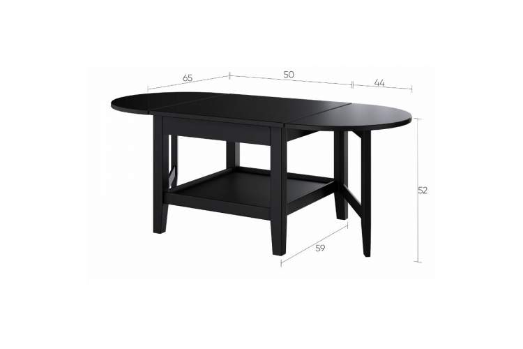 Журнальный стол ВУХТЫМ 140х65 Черный-16