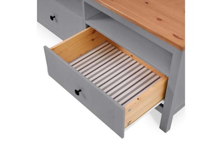 ТВ-тумба КЫМОР 183 Серый/Светло-коричневый-5