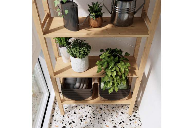 Этажерка УДОРА 5 полок 89х210х30 Светло-коричневый-3