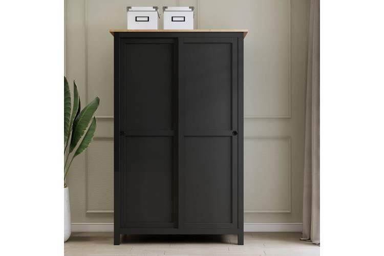 Шкаф раздвижной КЫМОР Черный/Светло-коричневый-3