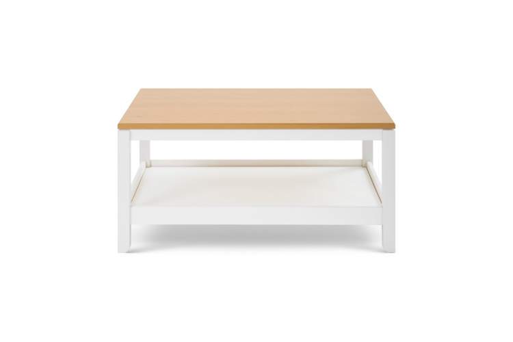 Журнальный стол КОДЗУВ 100x75 Белый/Светло-коричневый-6