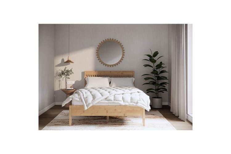 Кровать ИЛЕКСА 140х200 Светло-коричневый-3