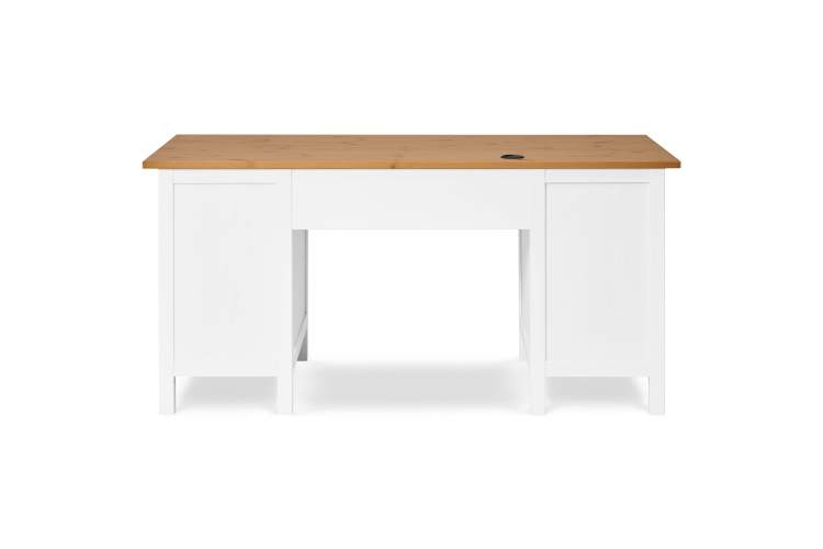 Письменный стол КЫМОР 155х65 Белый/Светло-коричневый-19
