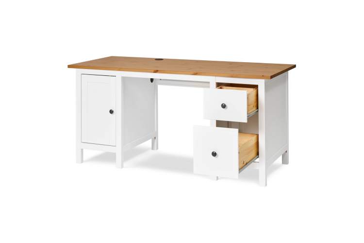 Письменный стол КЫМОР 155х65 Белый/Светло-коричневый-8