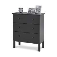 Комод ТИРАНА 3 ящика Черный