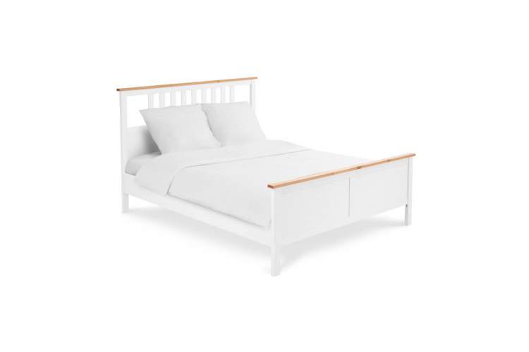 Кровать КЫМОР 160x200 Белый/Светло-коричневый