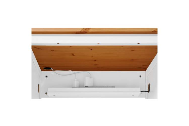 Письменный стол КЫМОР 155х65 Белый/Светло-коричневый-14