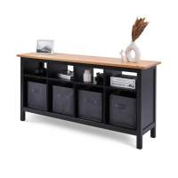 Стол-консоль КЫМОР Черный/Светло-коричневый