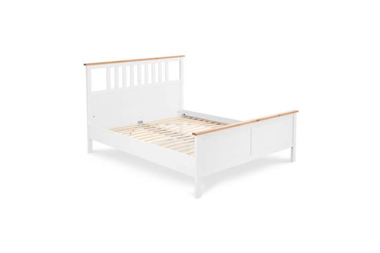 Кровать КЫМОР 160x200 Белый/Светло-коричневый-5