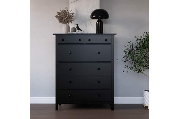 Комод КЫМОР 6 ящиков Черный-2